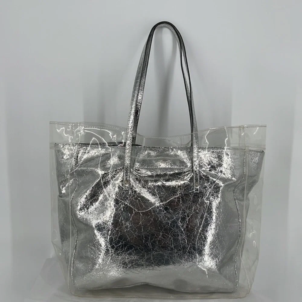 Aldo Clear and Silver Beach Bag‎